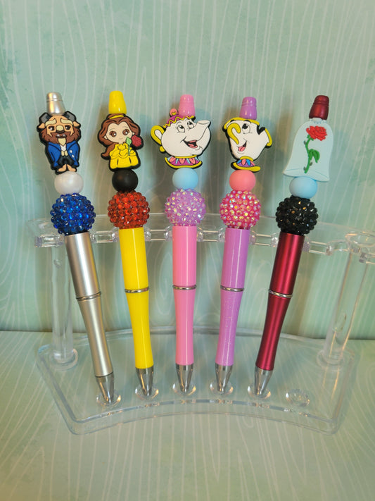 Princess and Beast Beaded Pens