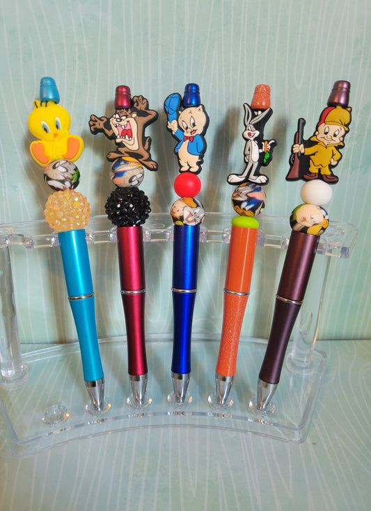 Looney Character Beaded Pens