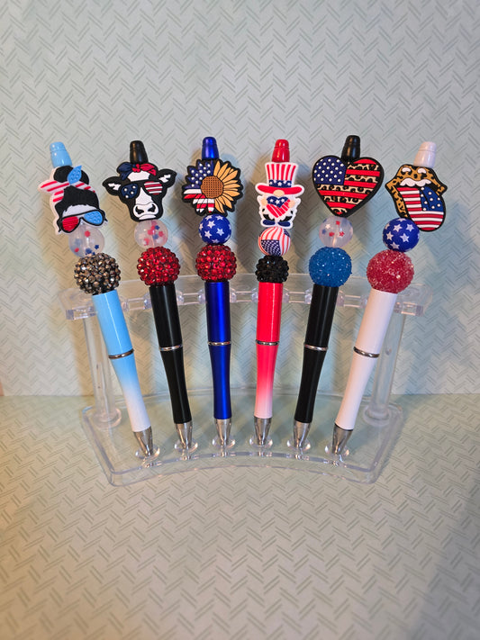 4th of July Beaded Pens