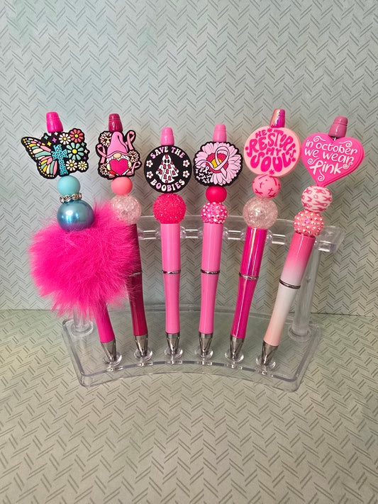 Breast Cancer Beaded Pens