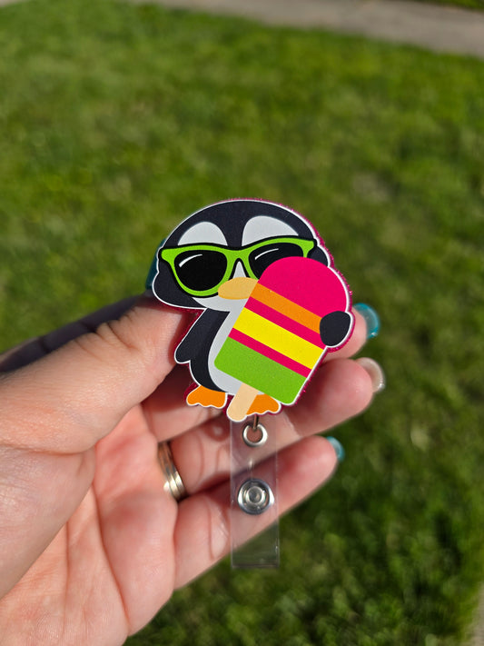 Summer Penguin Badge Reel