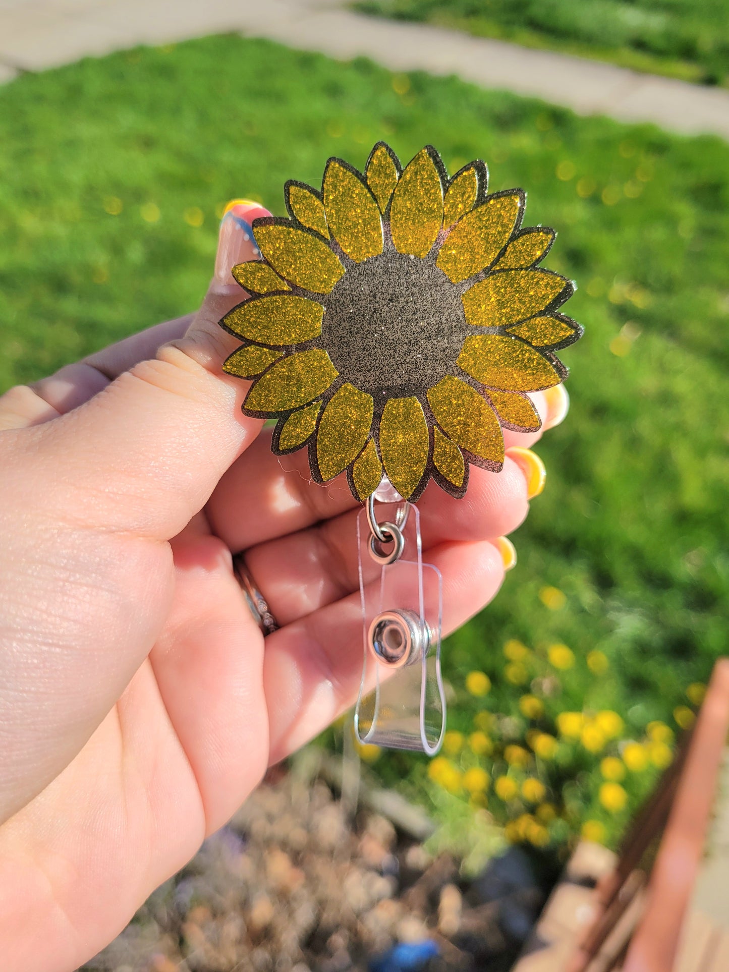 Sunflower Badge Reel