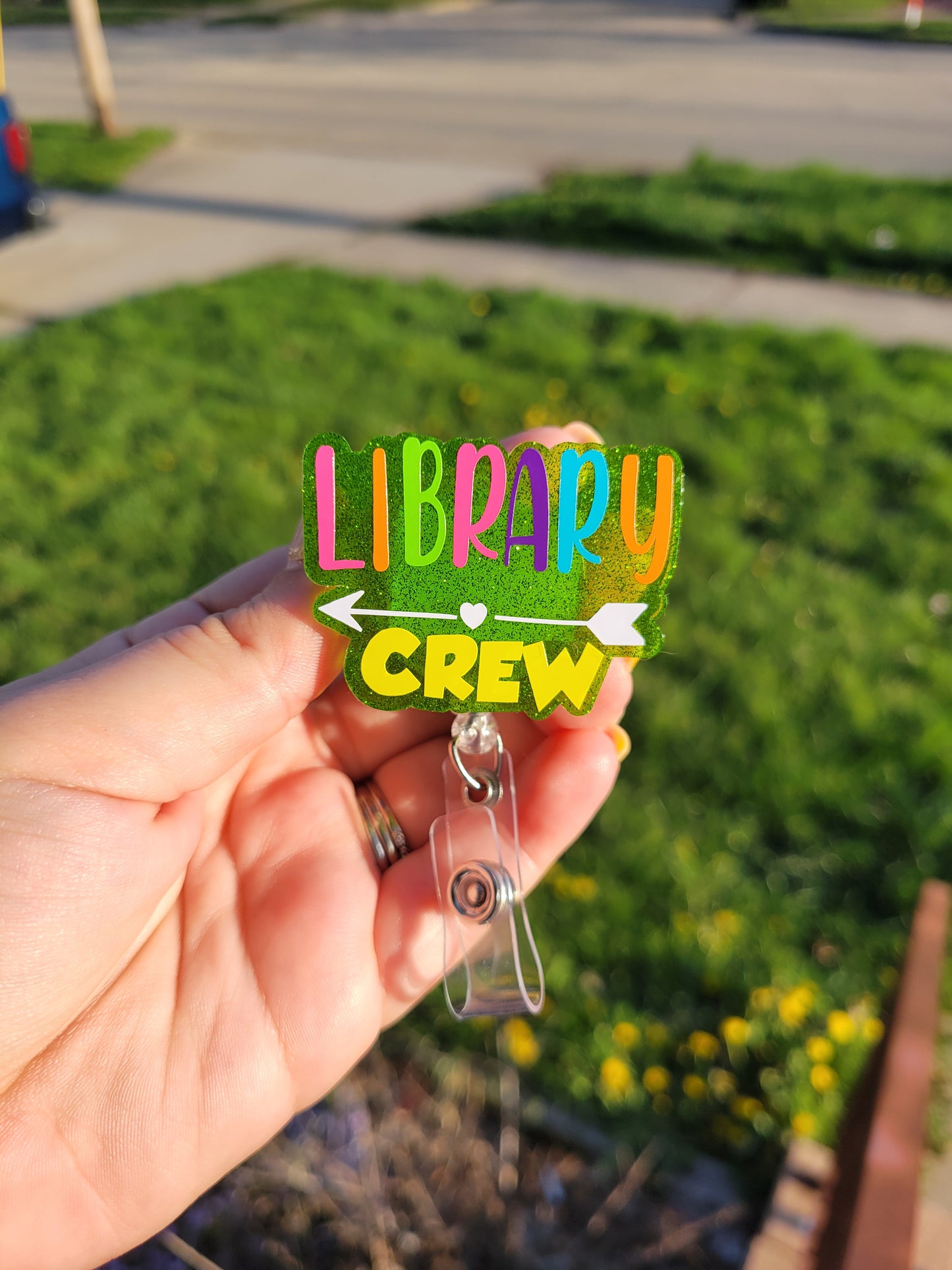 Library Crew Badge Reel