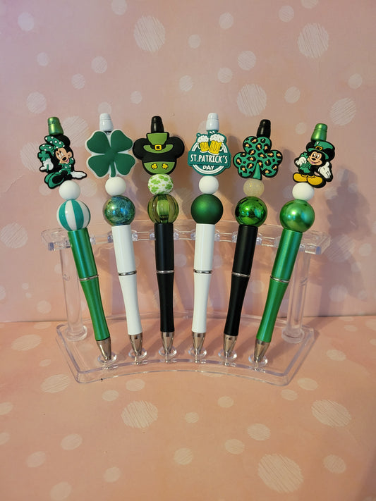 St. Patrick’s Day Beaded Pens